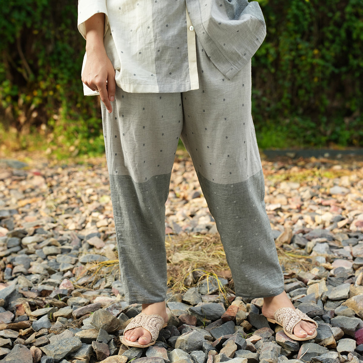 Duro Pants - Ecru and Grey