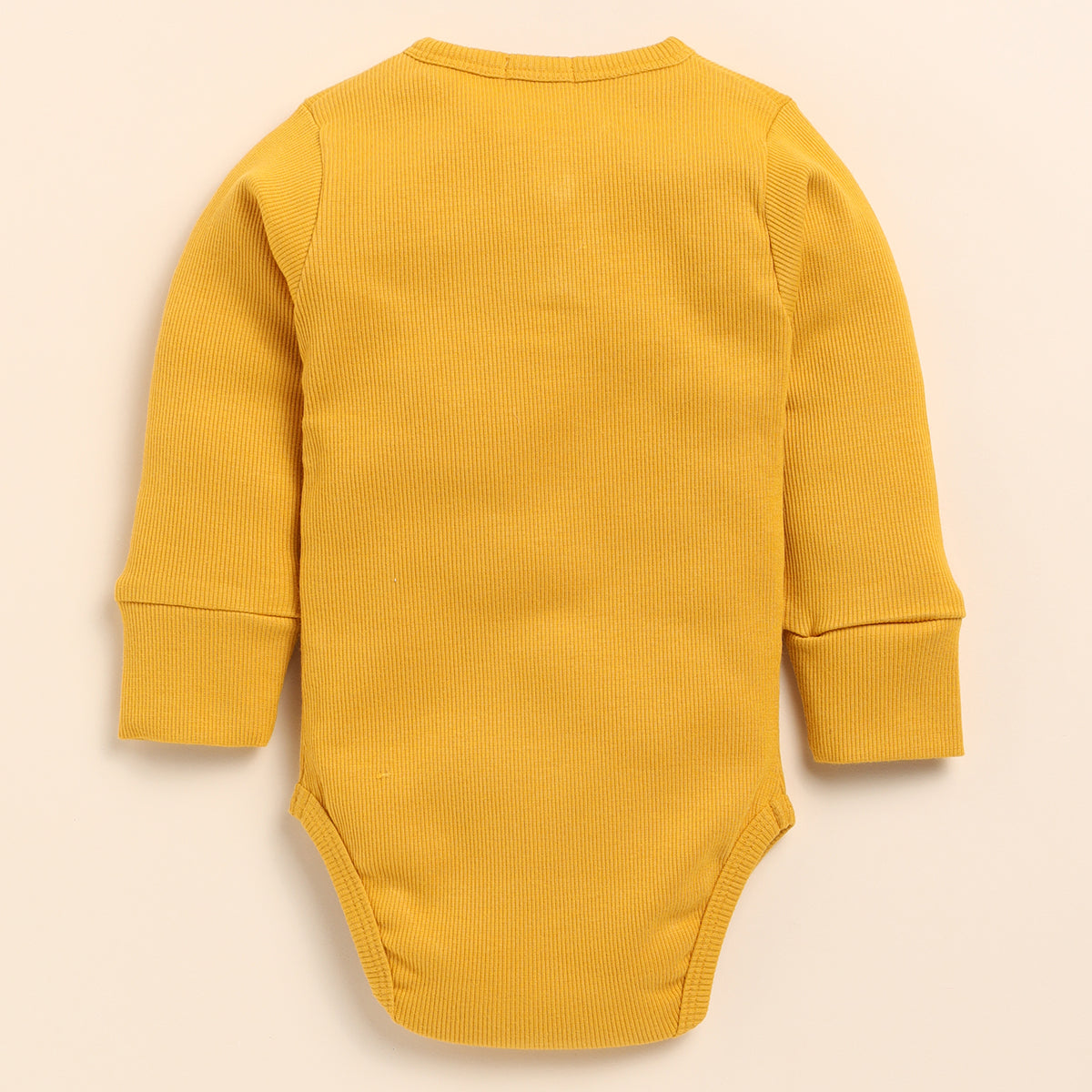 Organic Cotton Baby Bodysuit with Pants | Mustard Yellow & Denim Blue