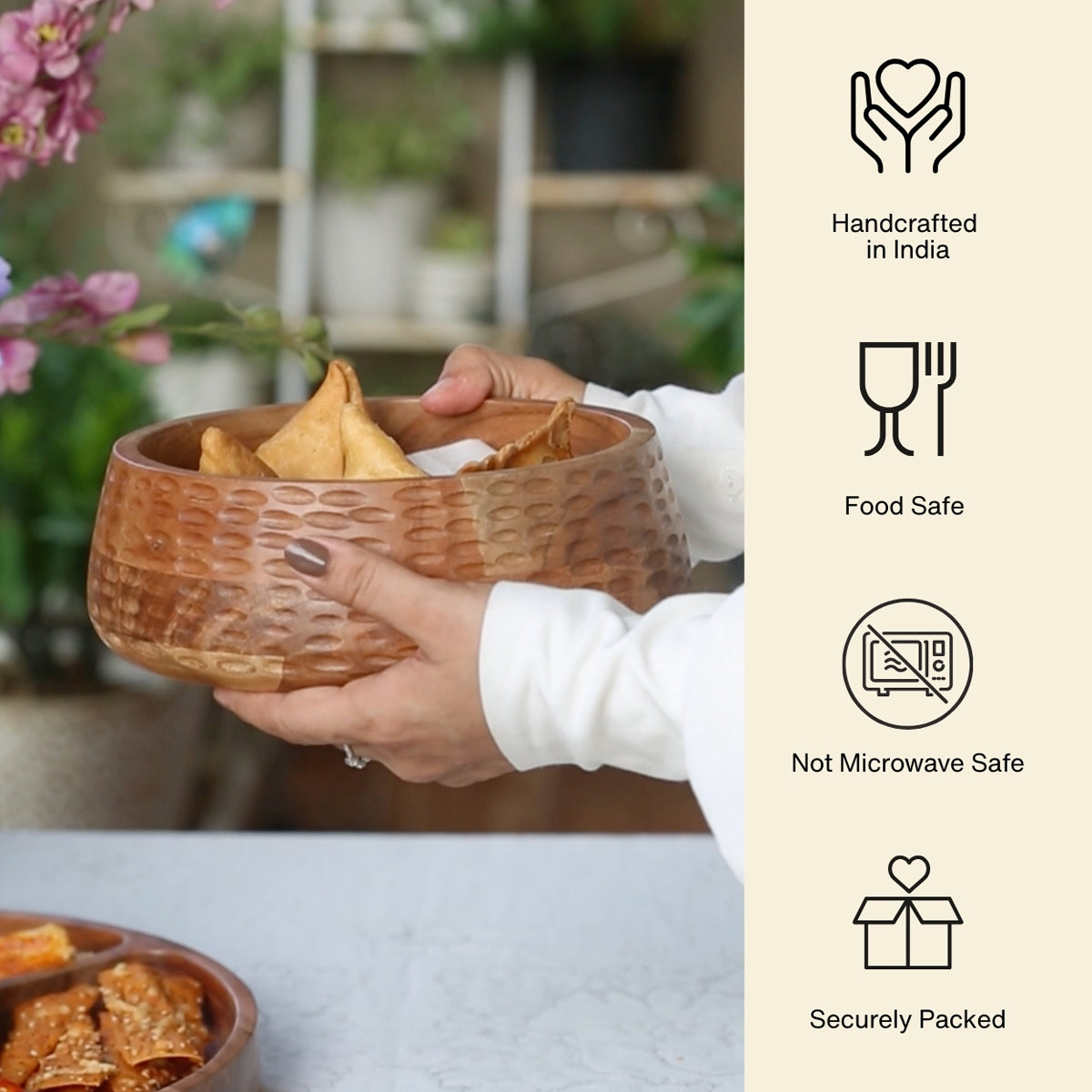 Wooden Fruit Bowl (Dark Acacia)