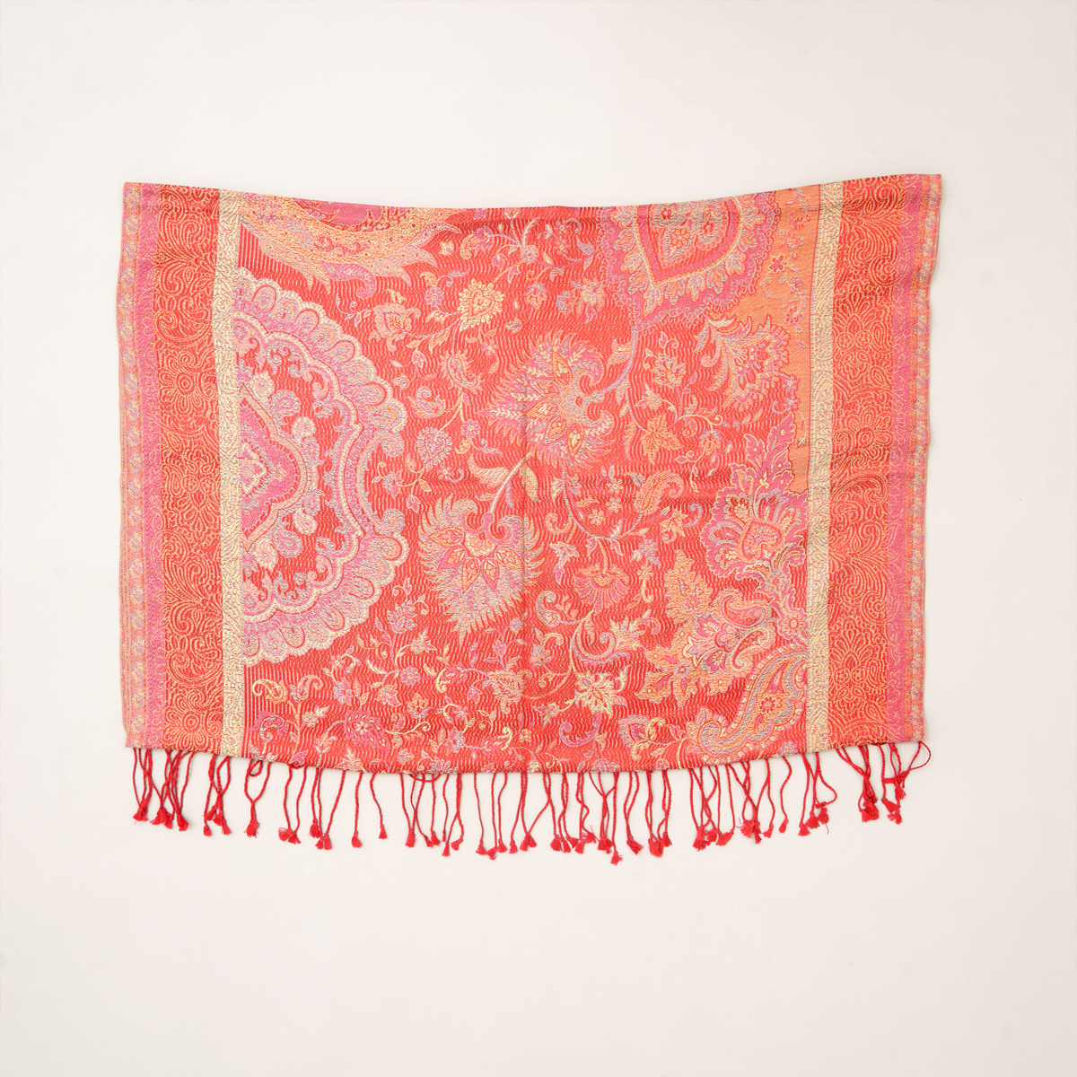 Orange & Silver | Paisley Special Edition Silk Stole