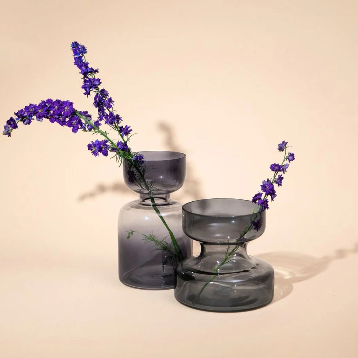 Slate Grey Glass Vase Tall