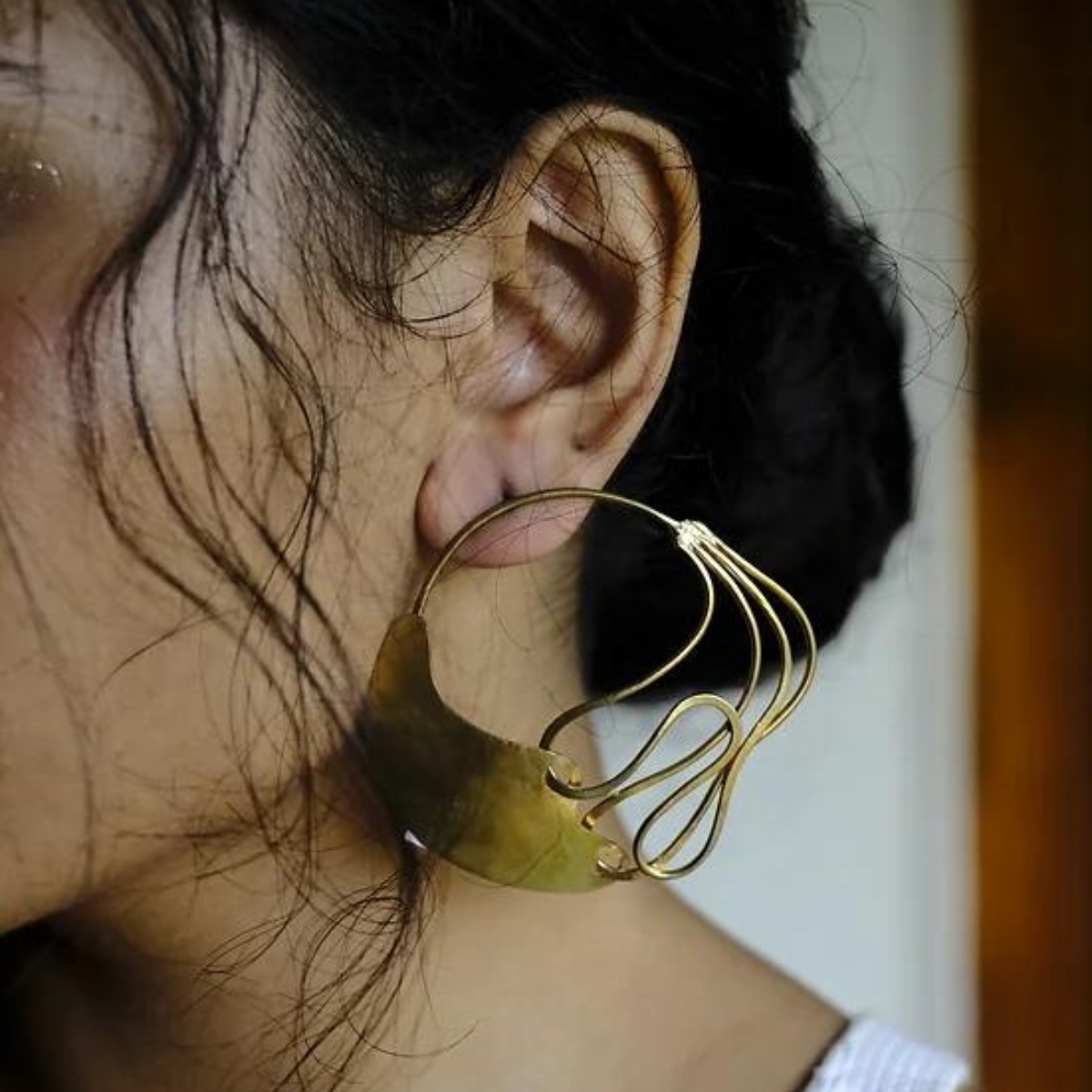 Brass Statement Earrings