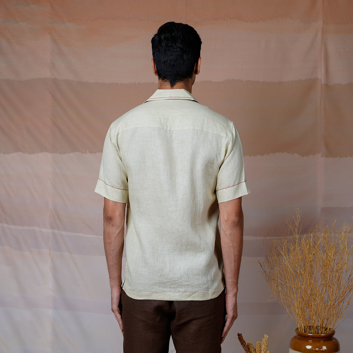 Hands At Work - Hand Embroidered Unisex Linen Shirt