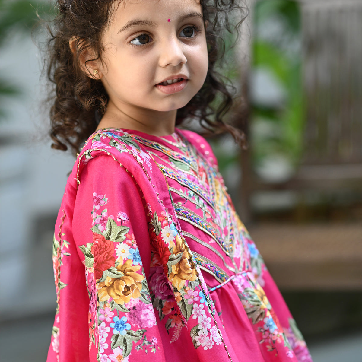 Samaira Set - Pink Phool Angan