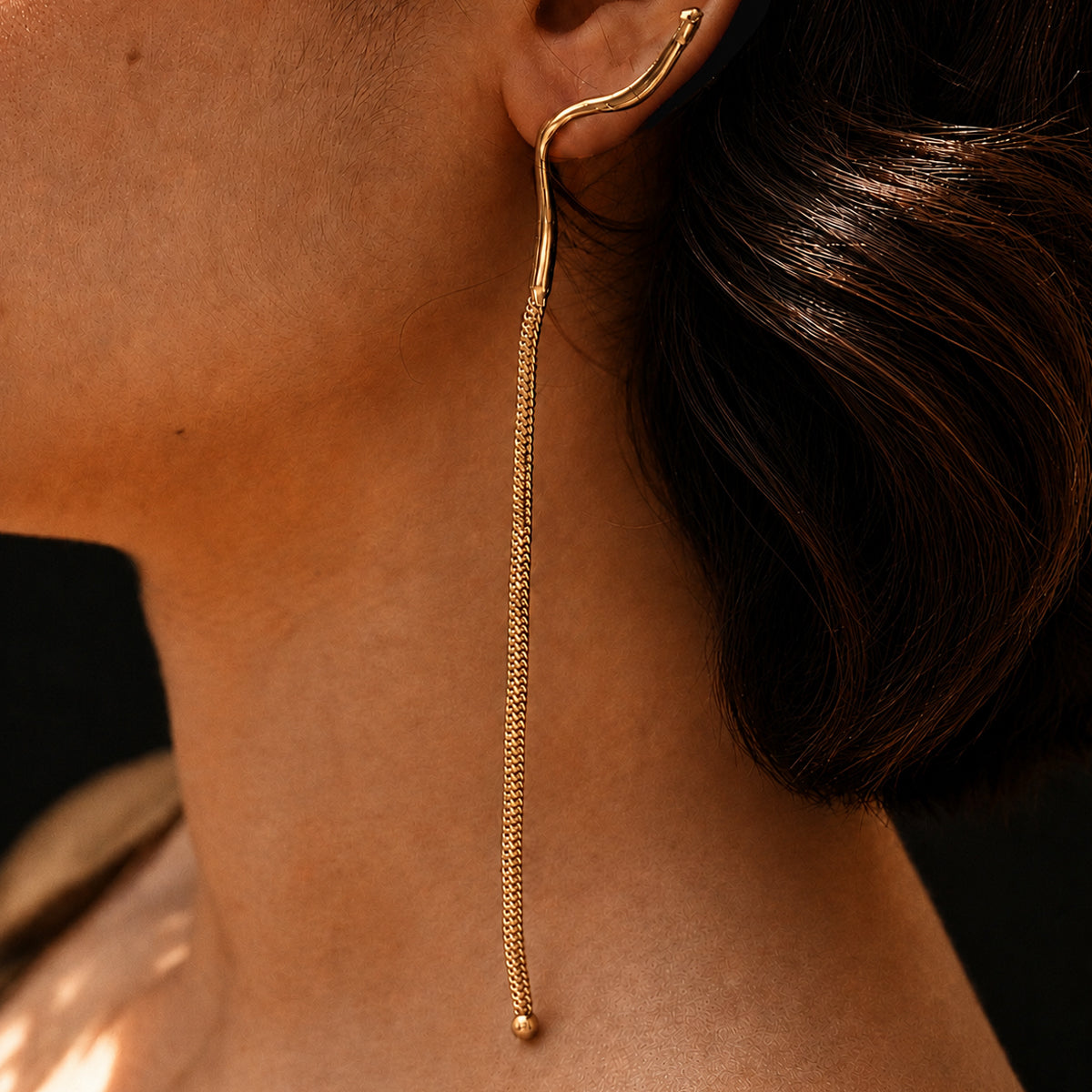 Trace Earrings - Brass
