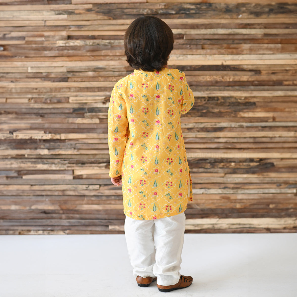 Shiv Kurta And Pyjama Set-Yellow Periyaar