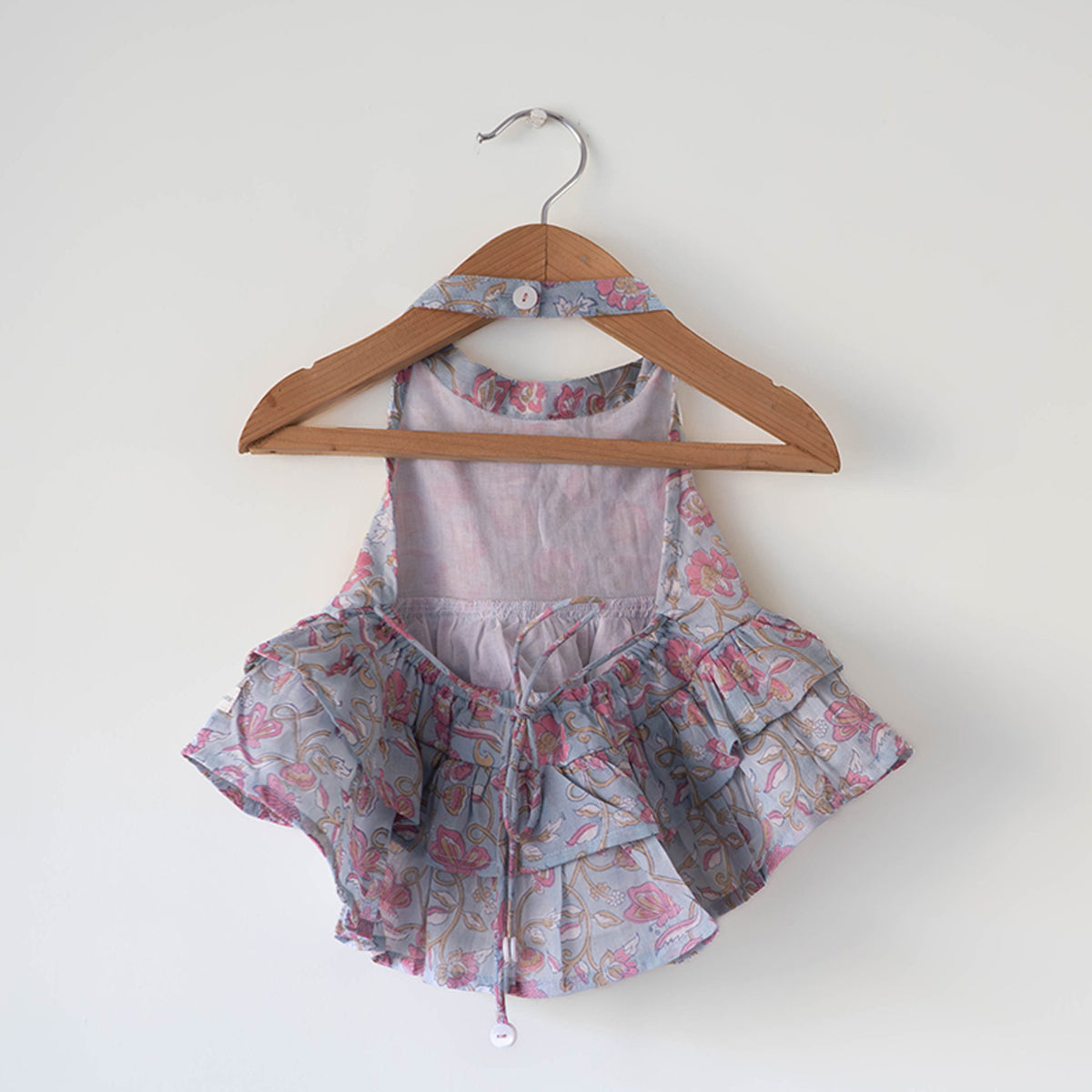 Flutter Sky Blue Butterfly Halter Top Skirt Co-Ord