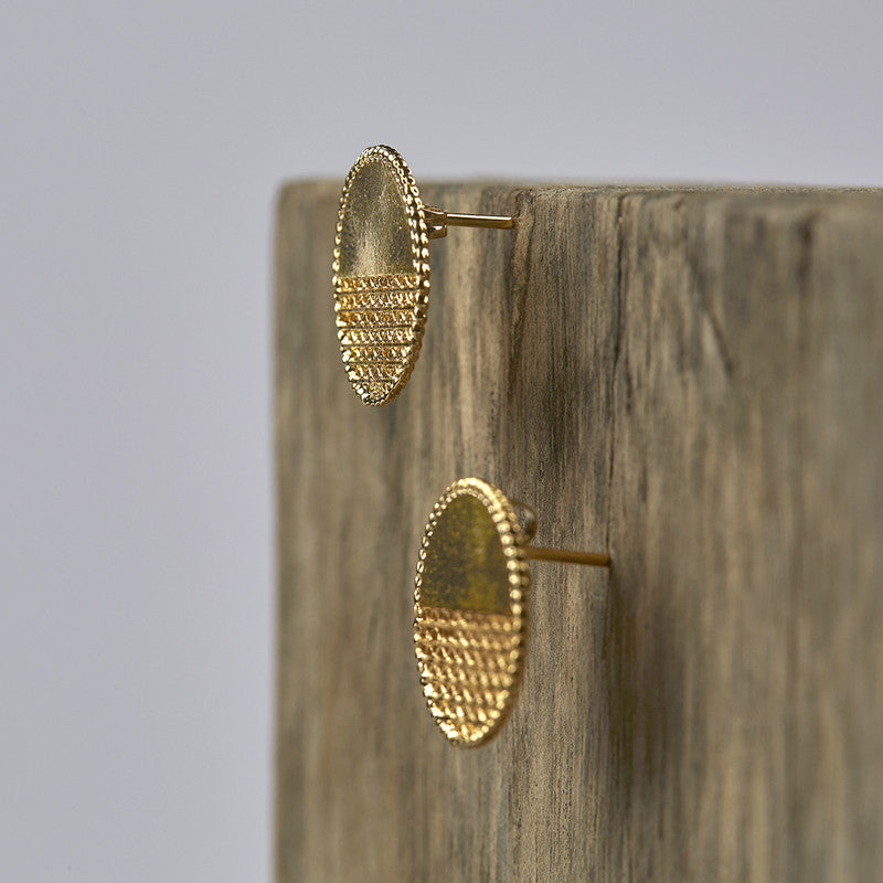 Stud Earrings | Gold Plated