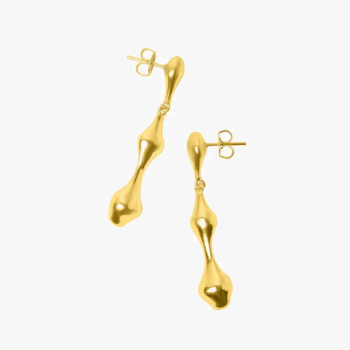 Brass Droplet Dangles | Gold