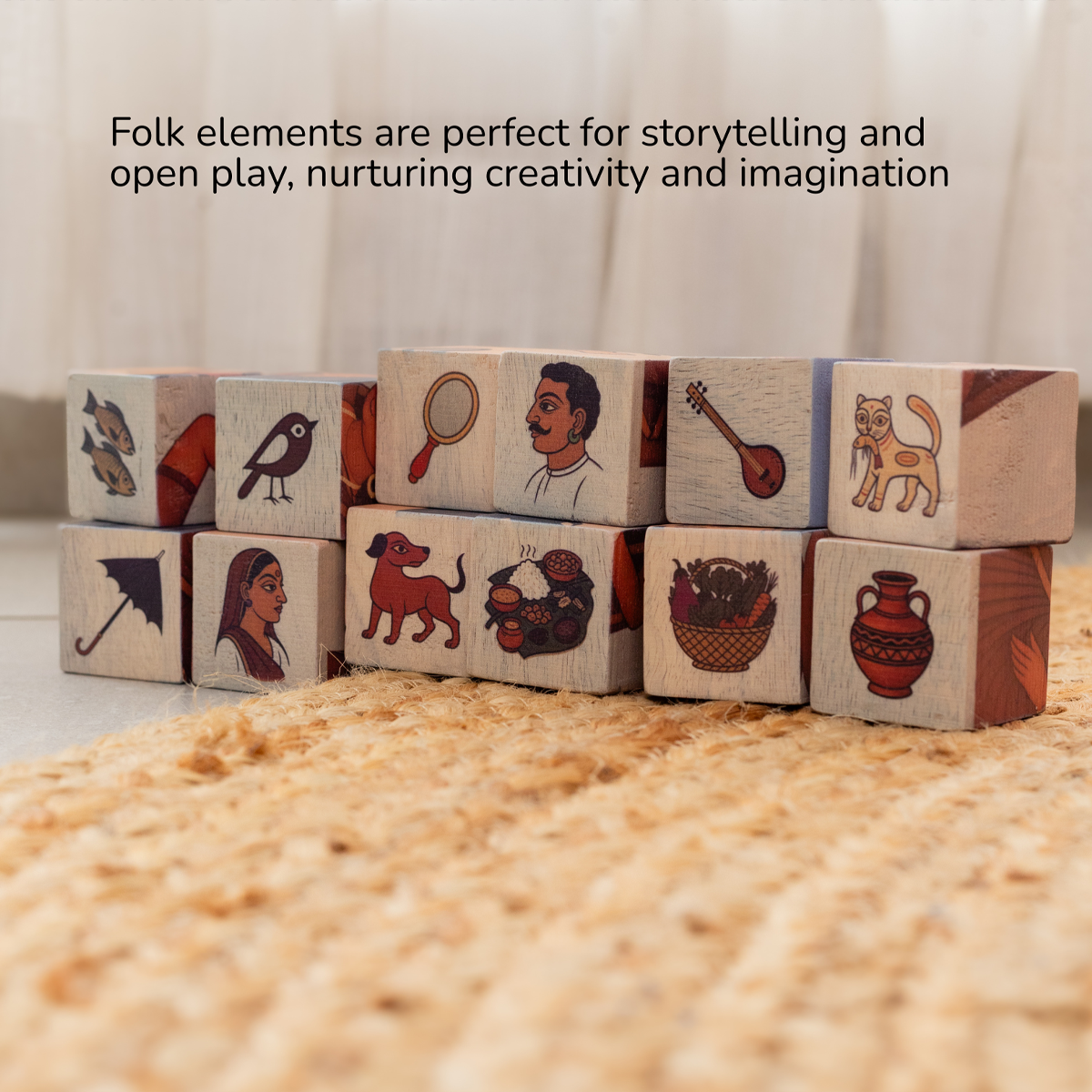 Kalighat Wooden Puzzle Set