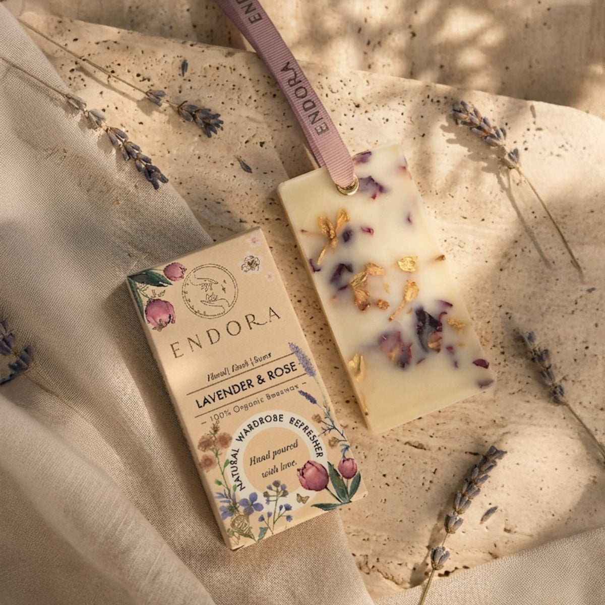 Lavender And Rose Blend Beeswax Tablet