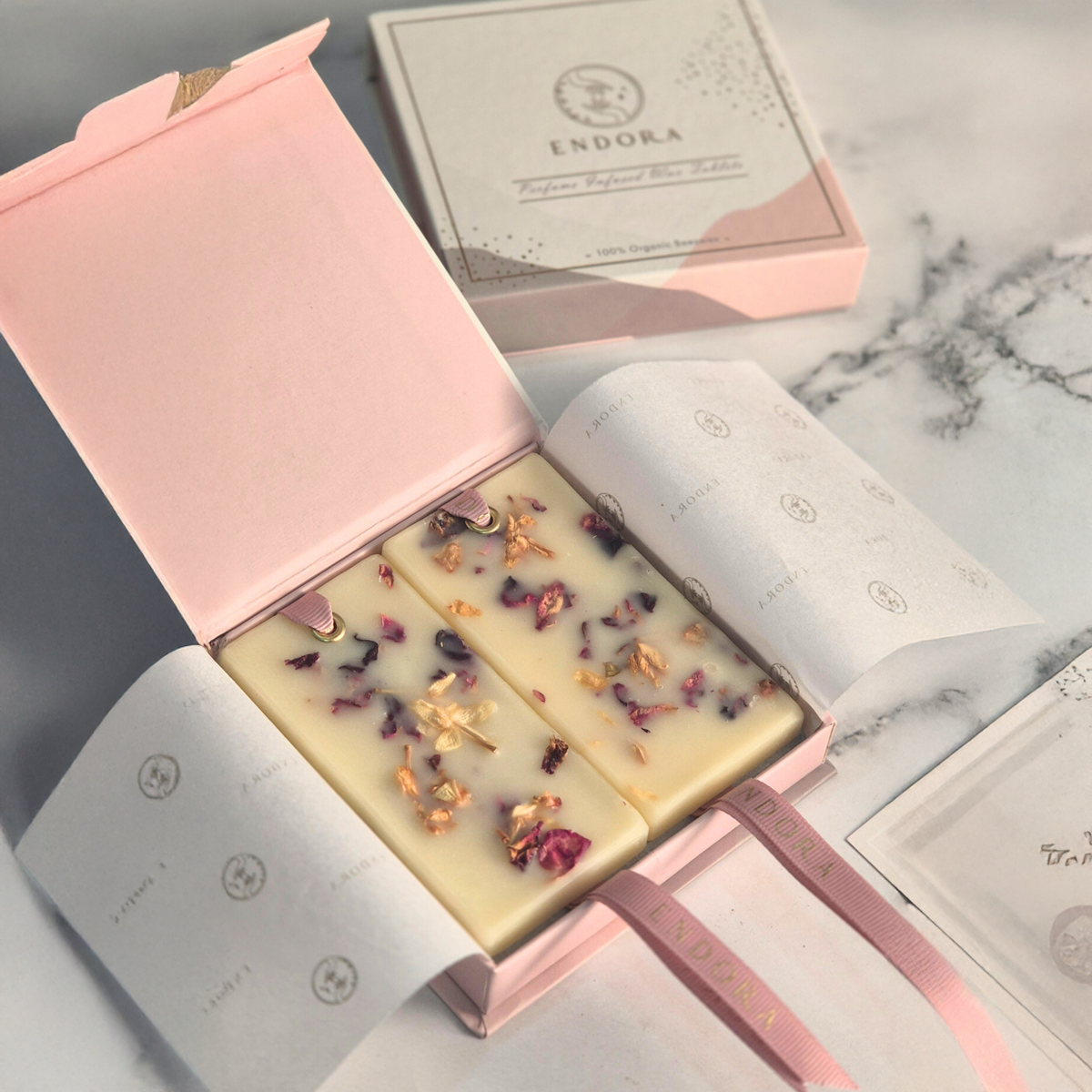 Lavender And Rose Blend Beeswax Tablets (Set of 2)