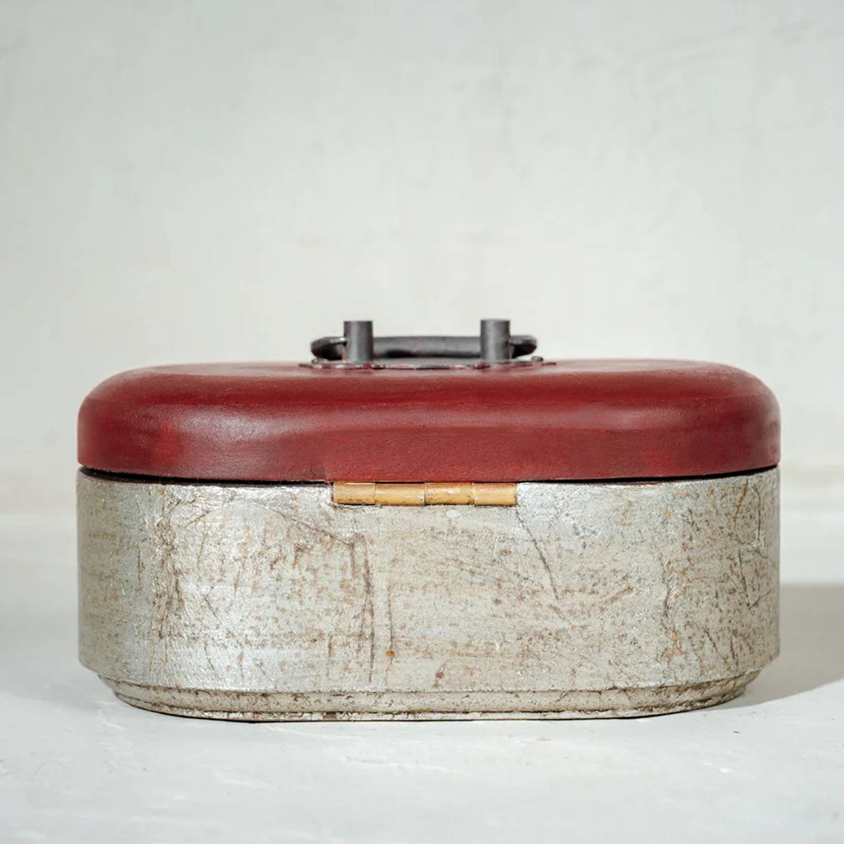 Chota Pitara Wooden Jewellery Box | Warm-Silver & Red