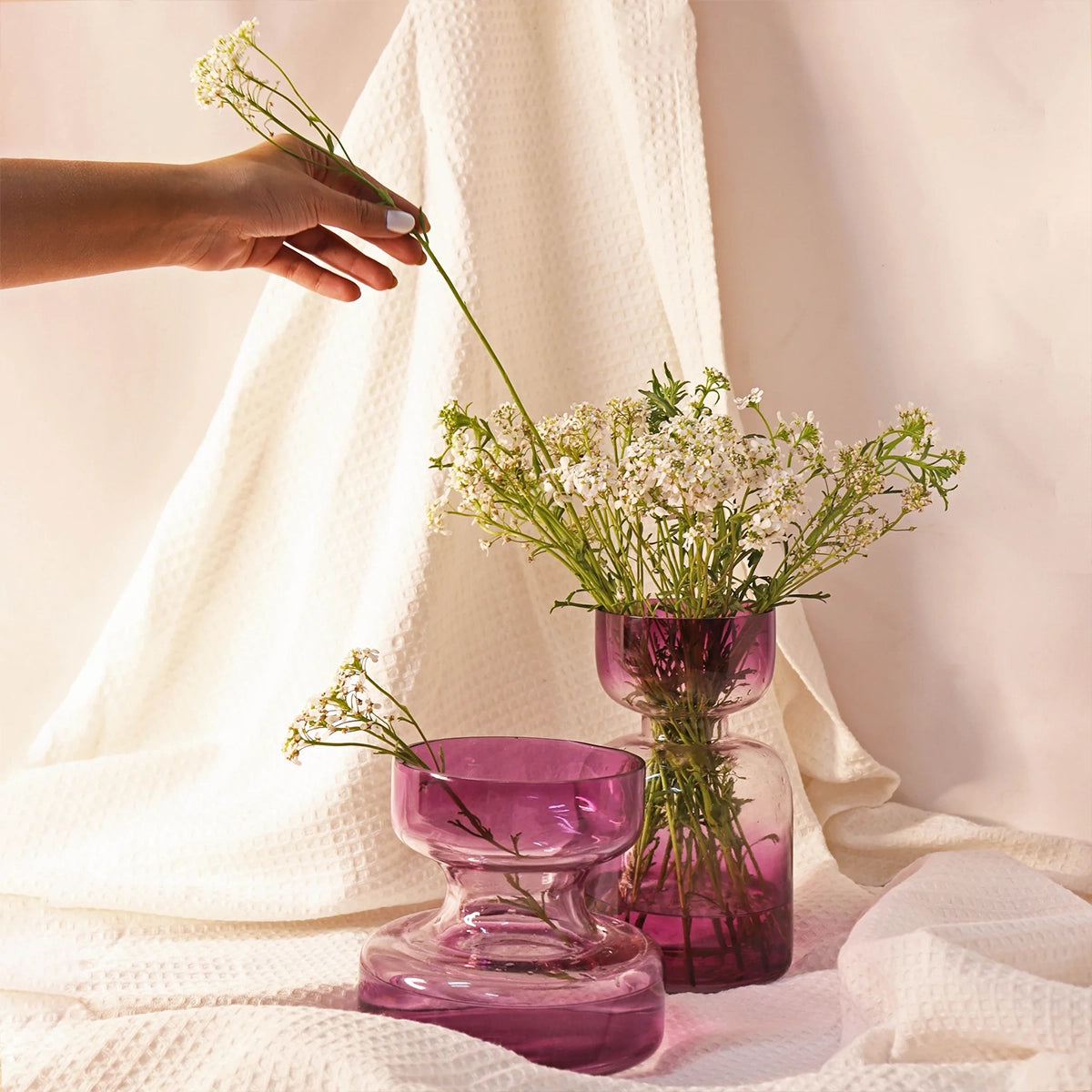 Lilac Coloured Vase Tall
