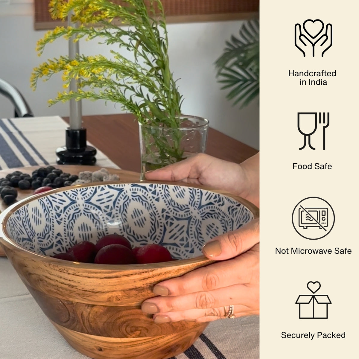 Fai Wooden Salad Bowl (10 inches)