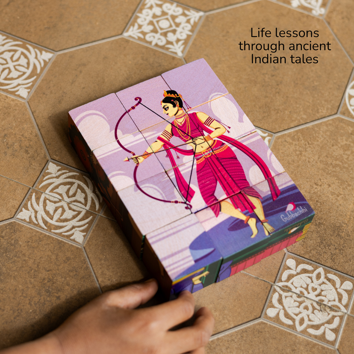 Mahabharata | Wooden 6-in-1 Puzzle Set (12 Blocks)
