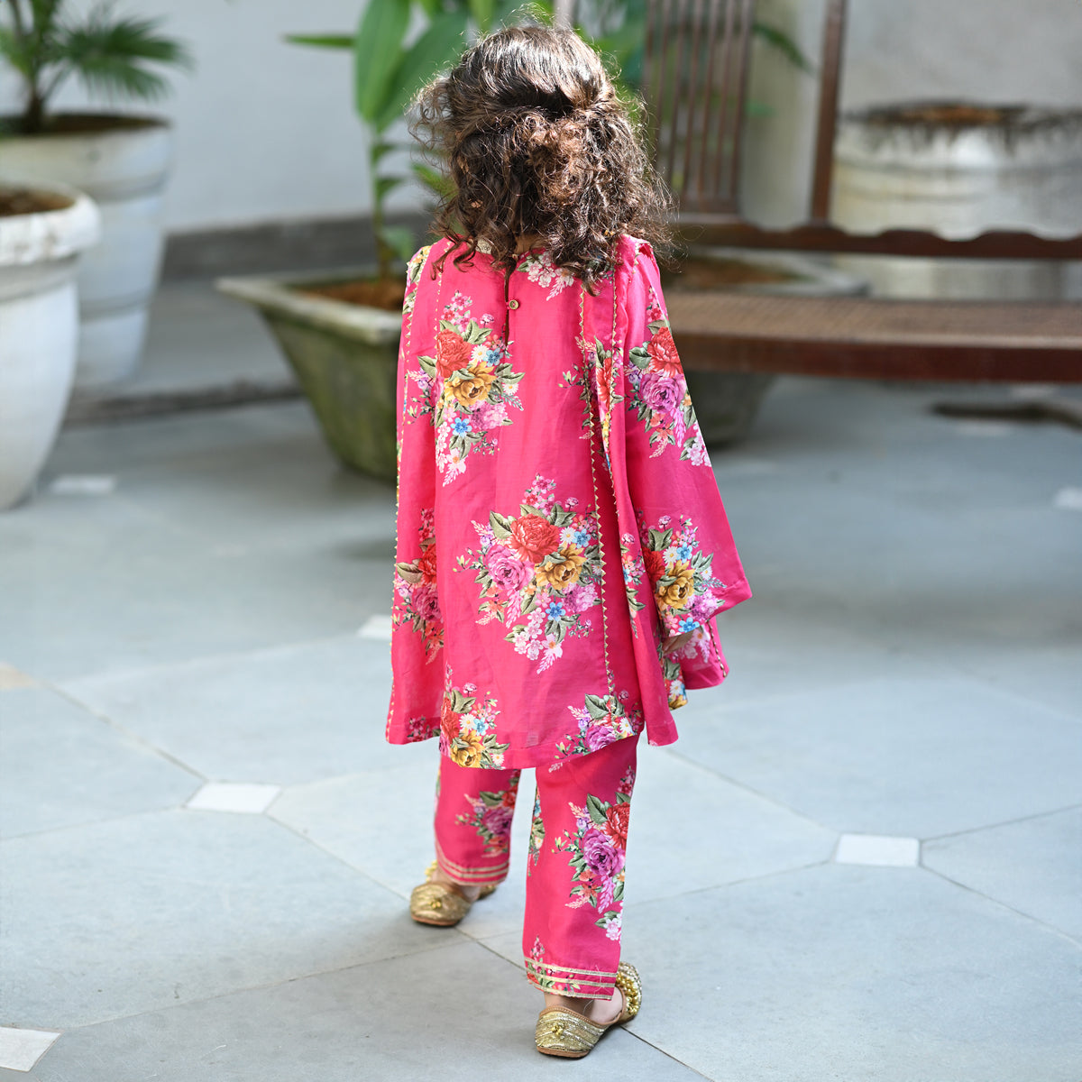 Samaira Set - Pink Phool Angan