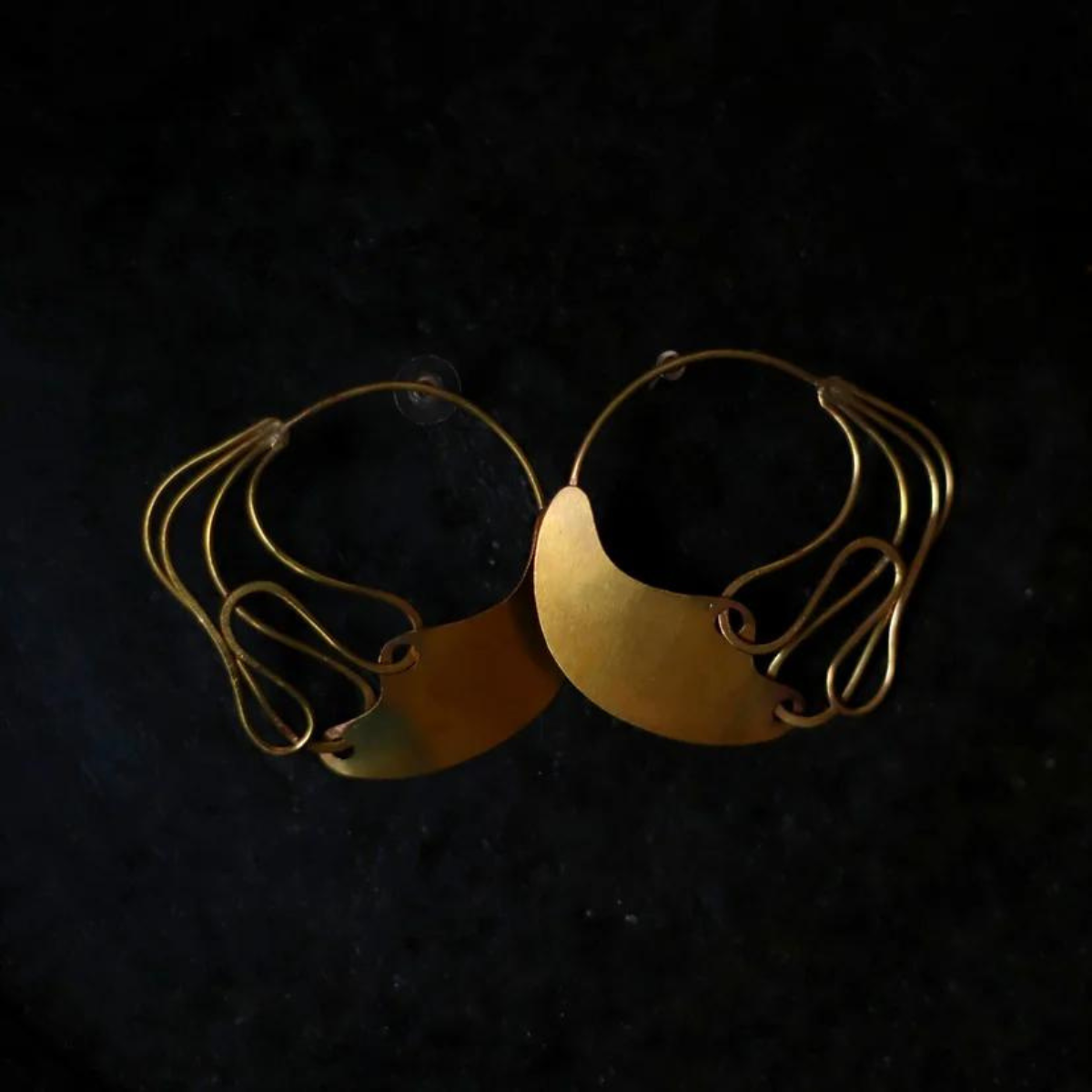 Brass Statement Earrings