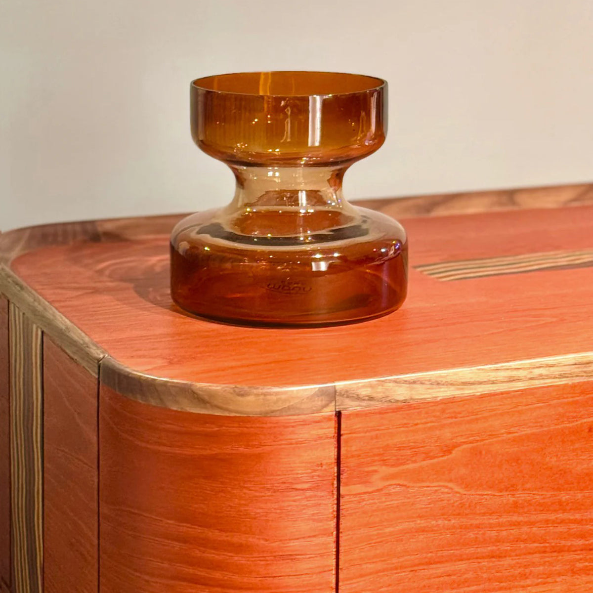 Haze Brown Glass Vase Short