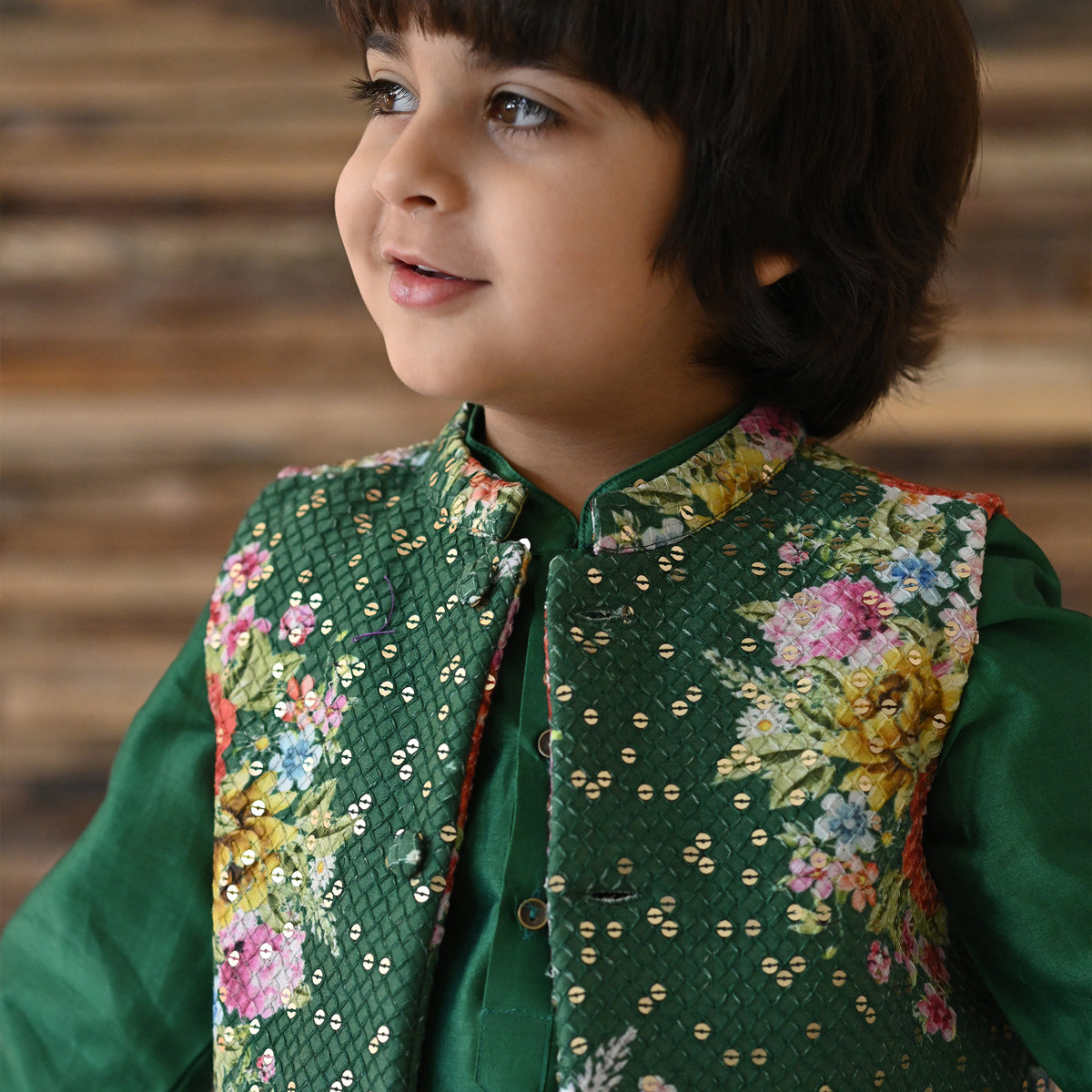 Abeer Bandhi Set Green