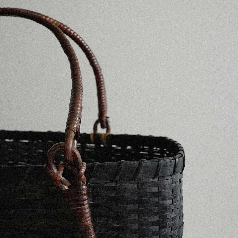 Bamboo Cane Basket | Brown