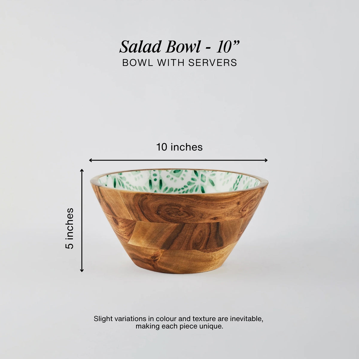 Sigago Wooden Salad Bowl (10 inches)
