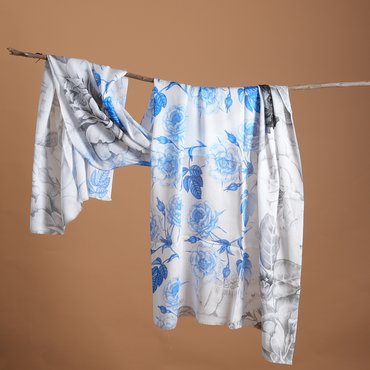 Frosted Petals Bamboo Modal Stole