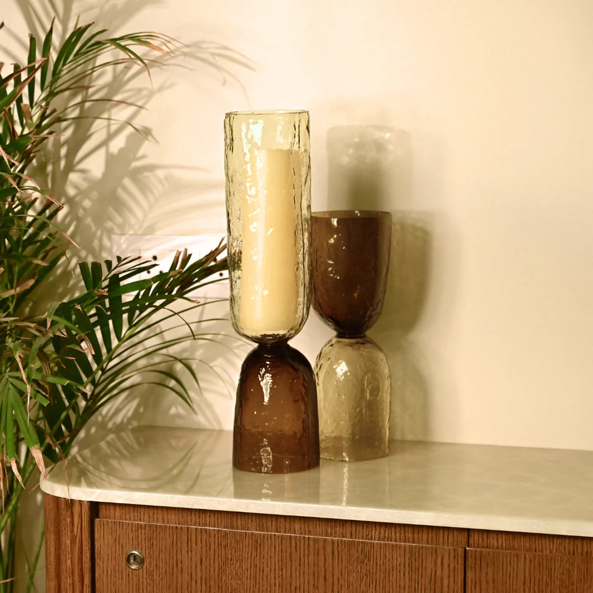 Axel Textured Glass Decorative Object | Short