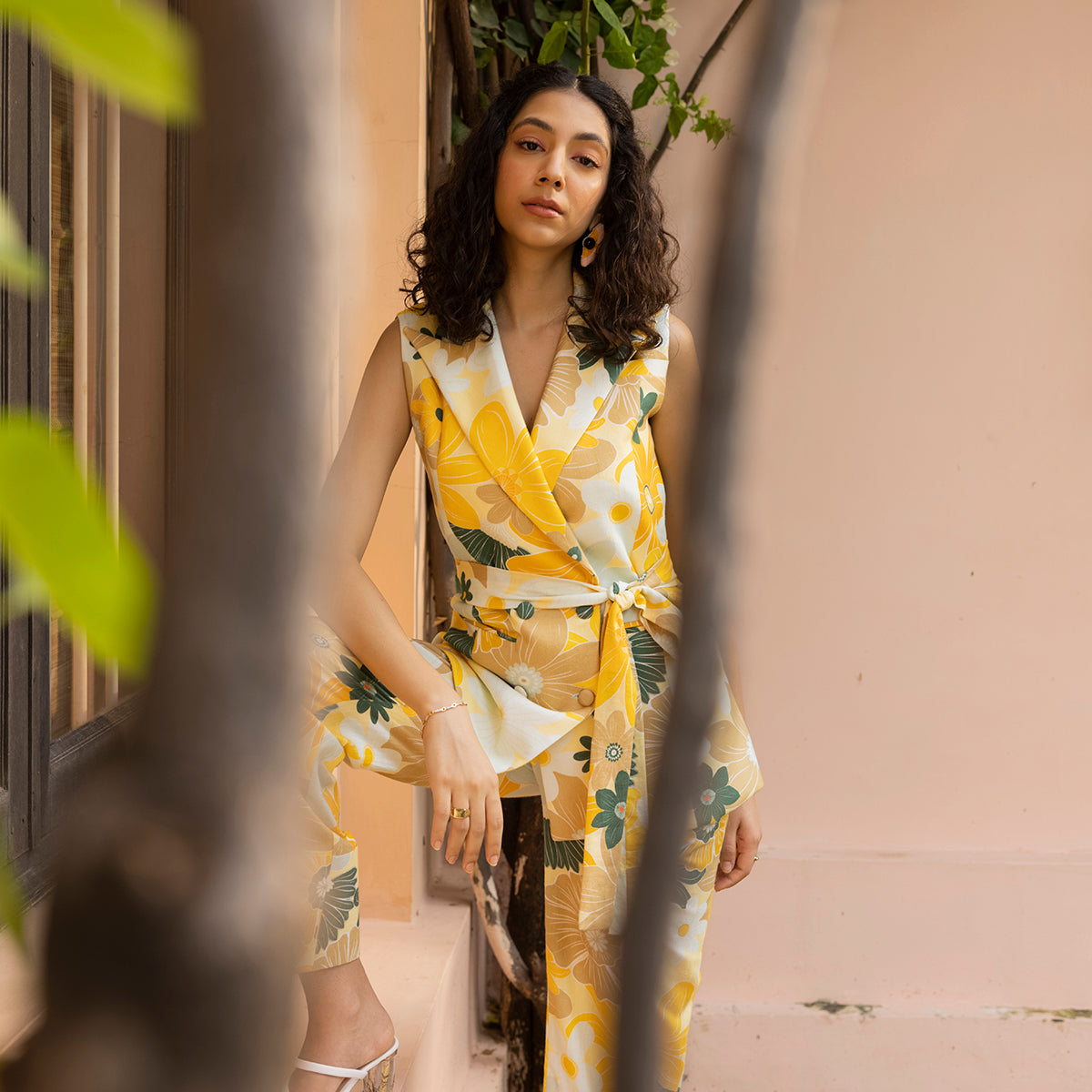 Wild Buds Blazer - Mosaic Yellow