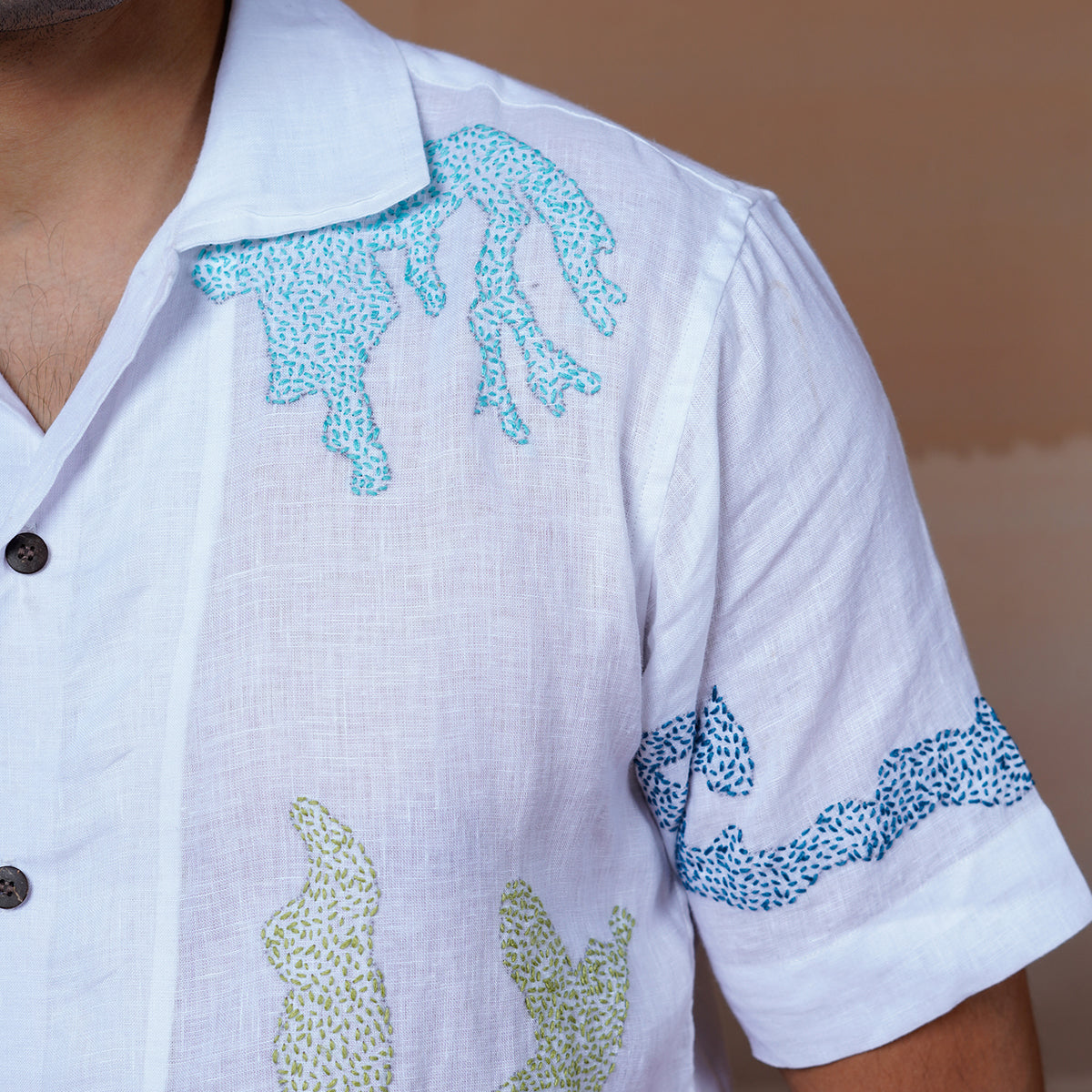 Canvas Of Canvas 2.0 - Hand Embroidered Unisex Linen Shirt