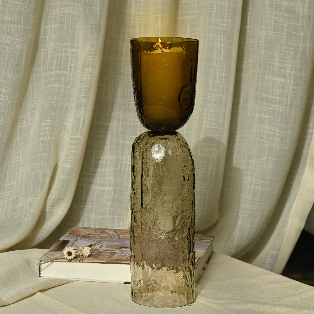 Axel Textured Glass Decorative Object | Tall