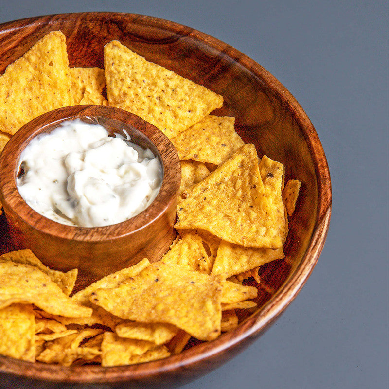 Wooden Bowl | Sheesham Wood Chip & Dip Bowl