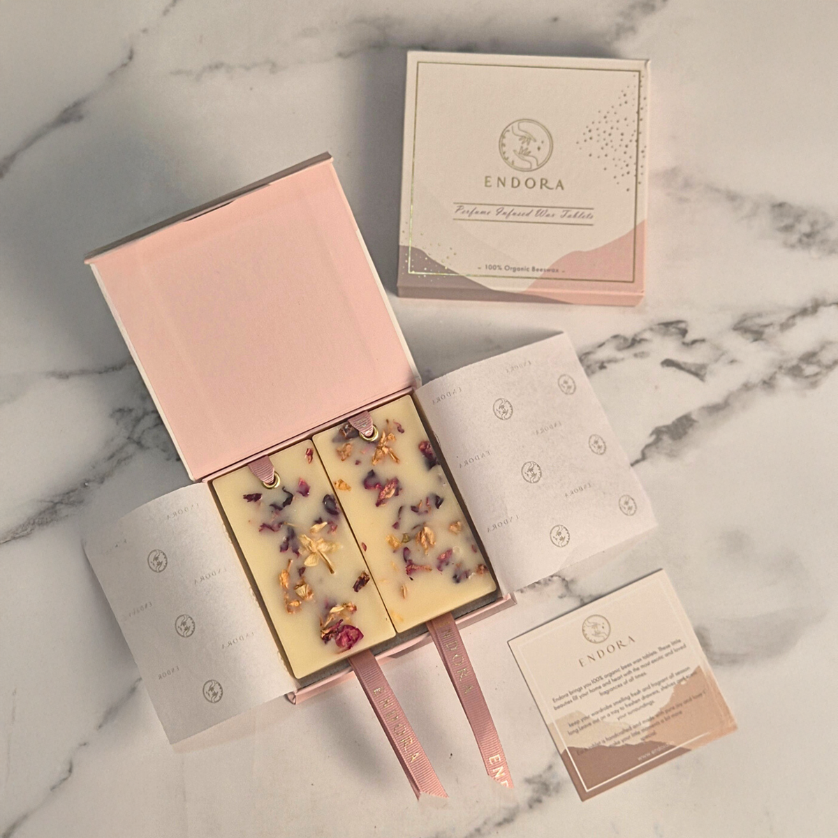 Lavender And Rose Blend Beeswax Tablets (Set of 2)