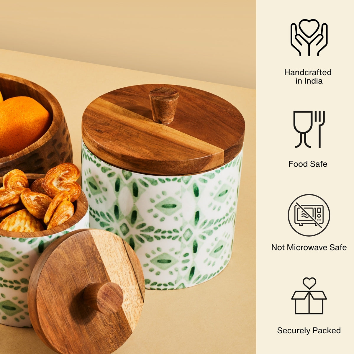 Sigago Wooden Storage Jar (5 inches)