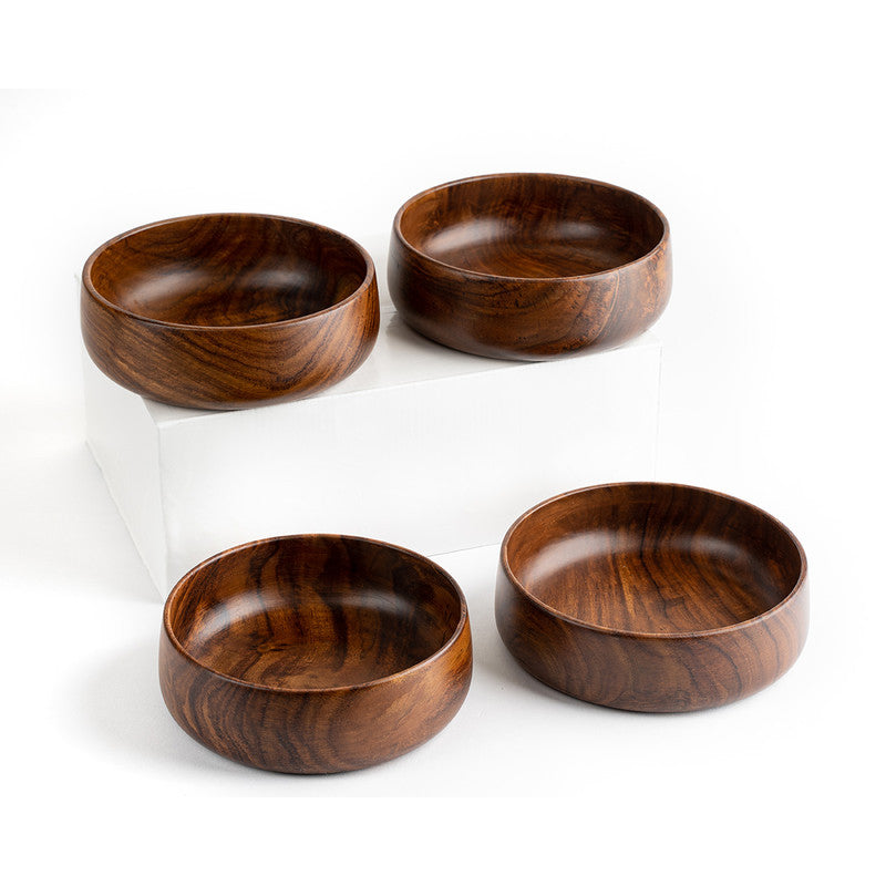 Sheesham Wood Medium Bowl | Set of 4