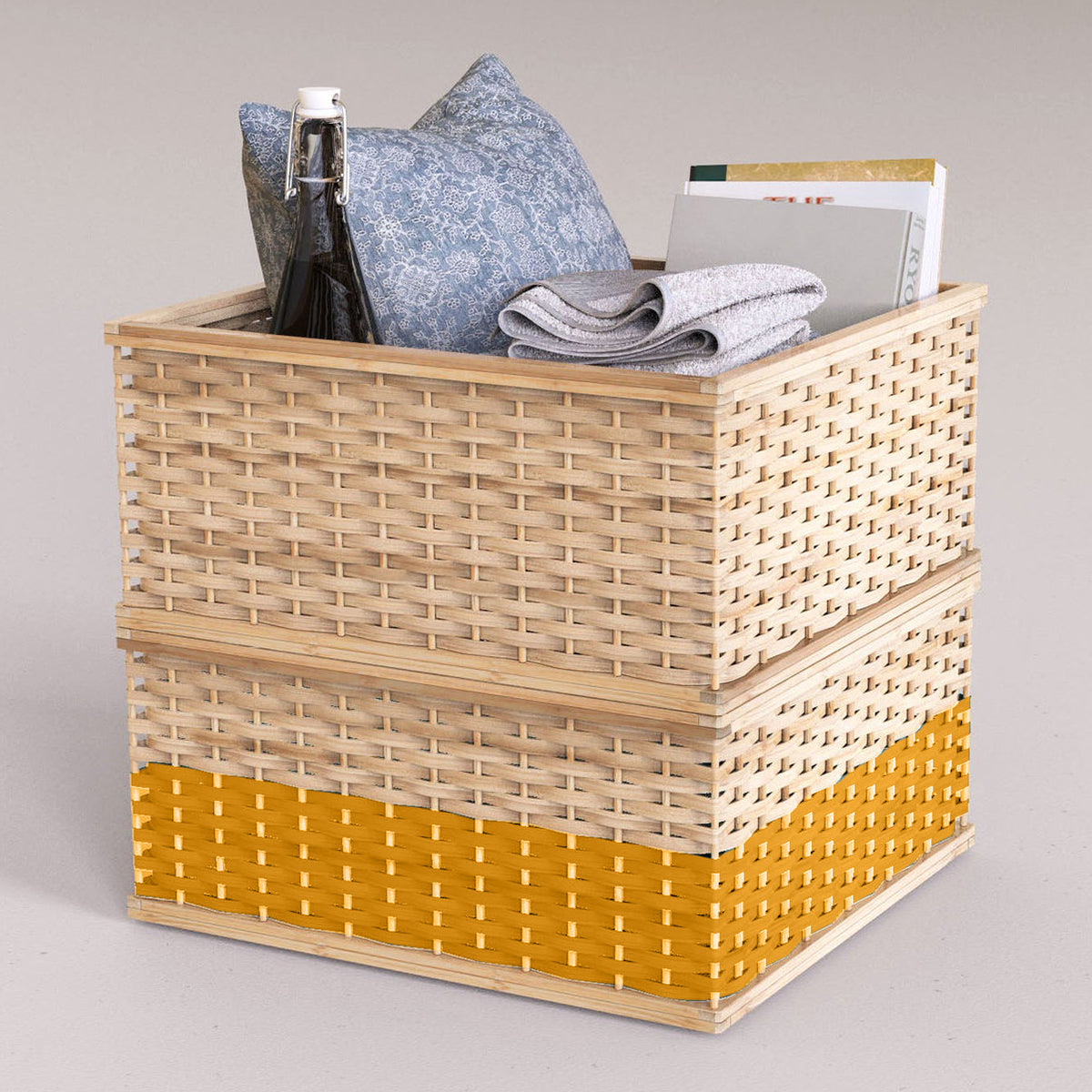 Bamboo Basket | Yellow