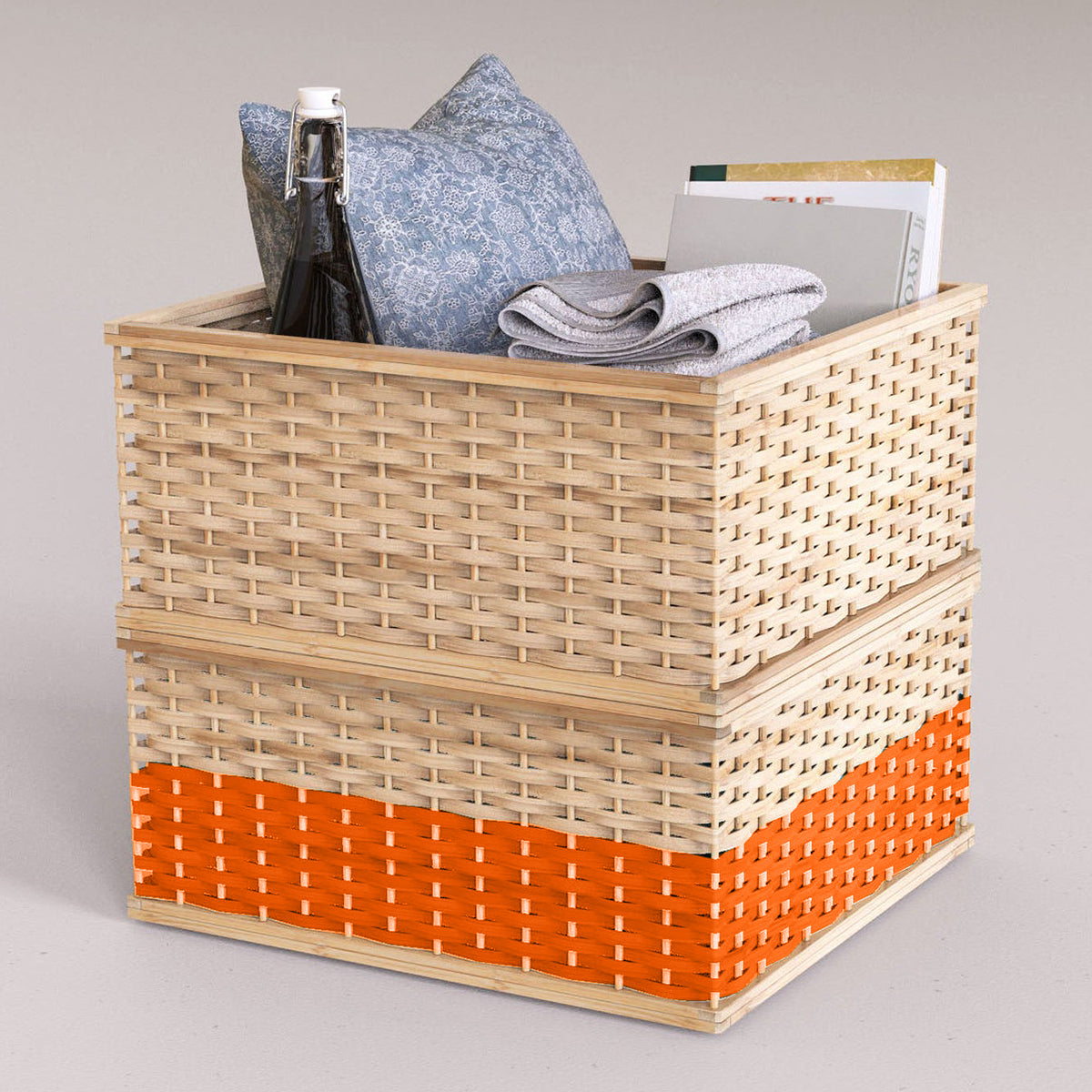 Bamboo Basket | Orange