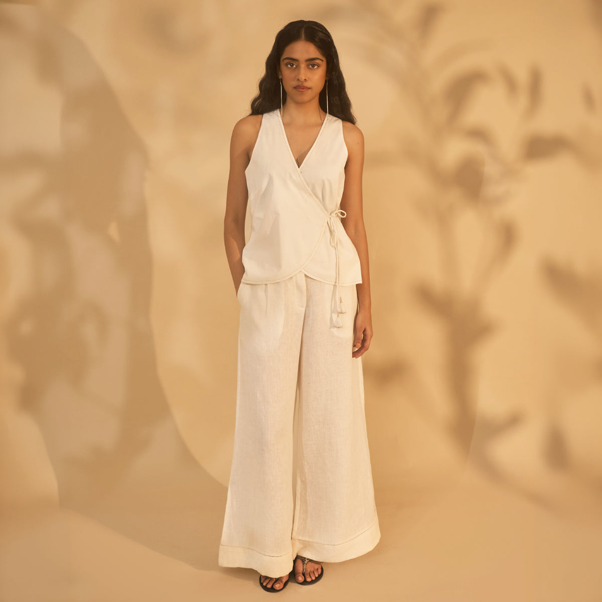 Wildflower Wrap Top - Ivory
