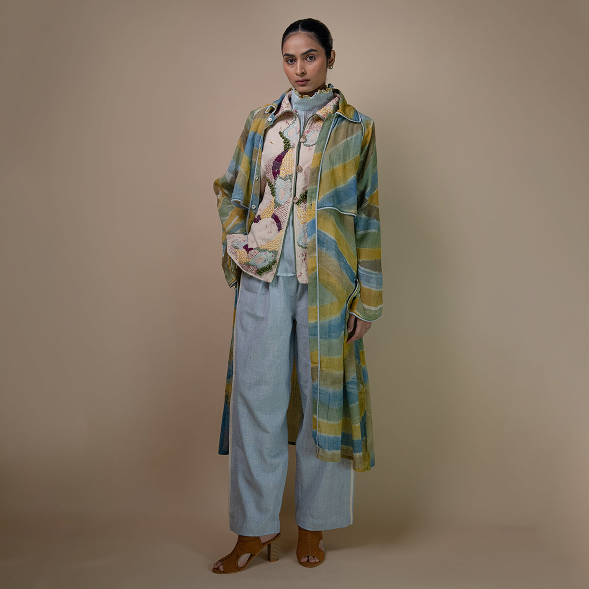 Meadows Unisex Hand Painted Trench