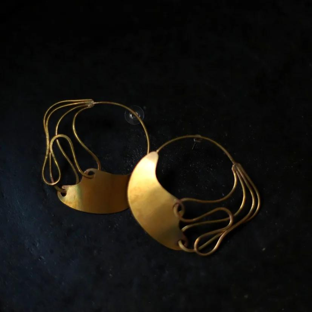 Brass Statement Earrings