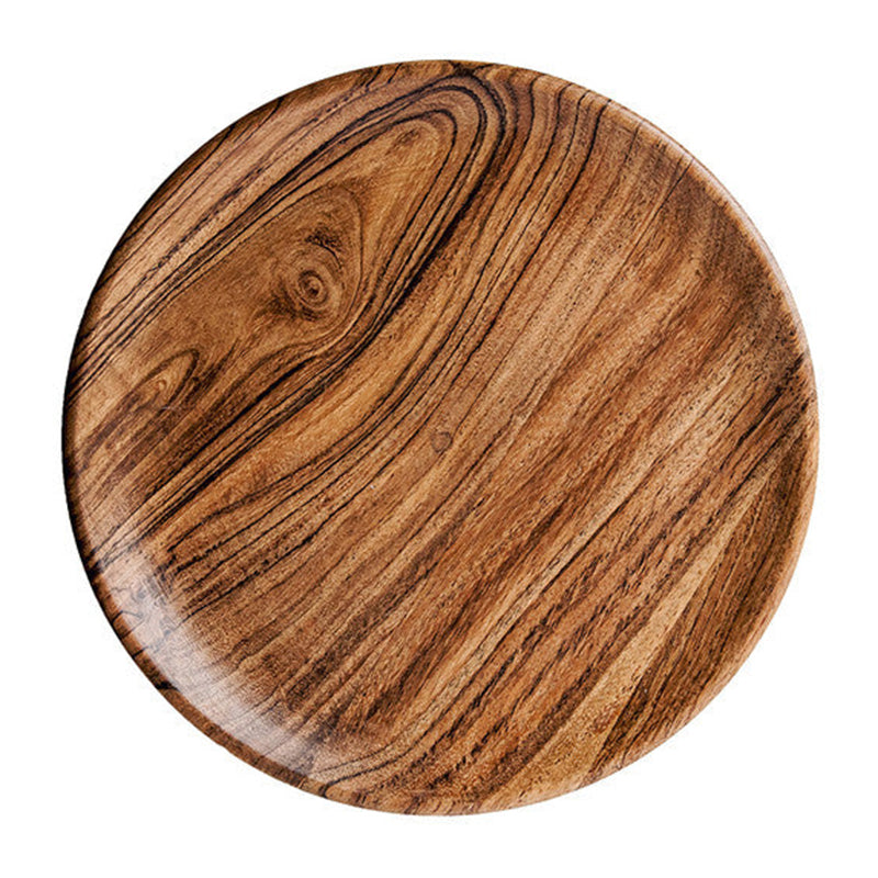 Acacia Wood Dinner Plates | Medium | Brown | Set of 4