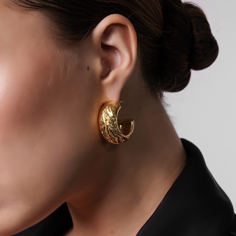 Brass Hoop Earrings