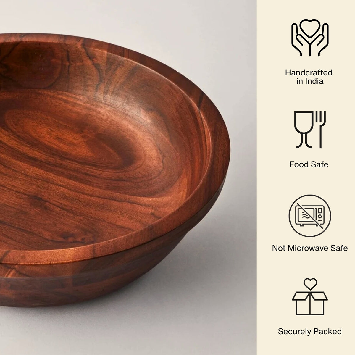 Wooden Serving Bowls (Dark Acacia)