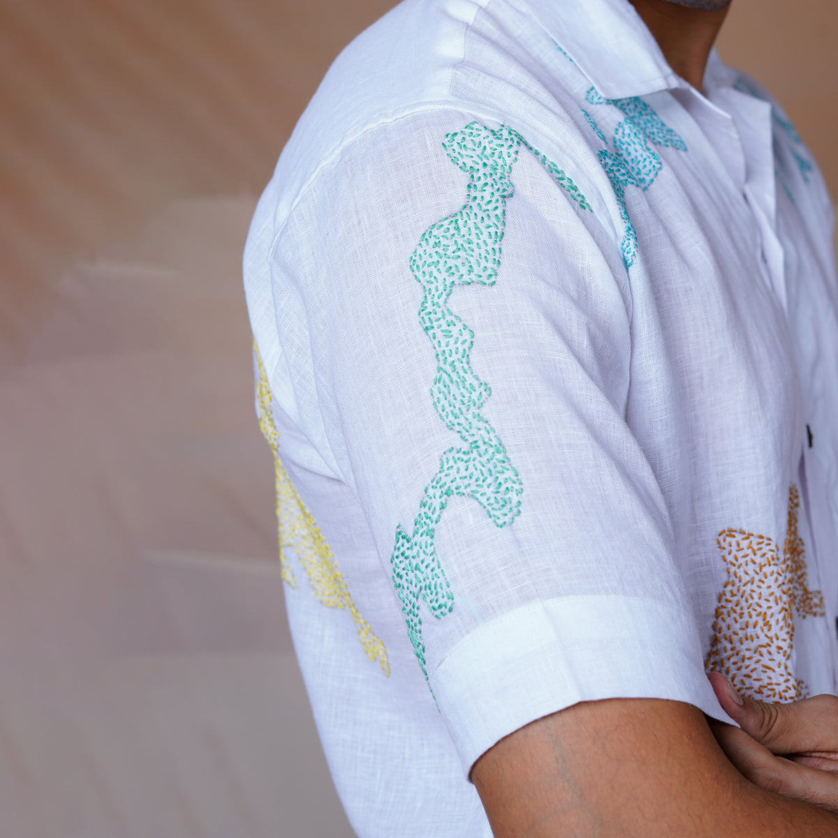 Canvas Of Canvas 2.0 - Hand Embroidered Unisex Linen Shirt