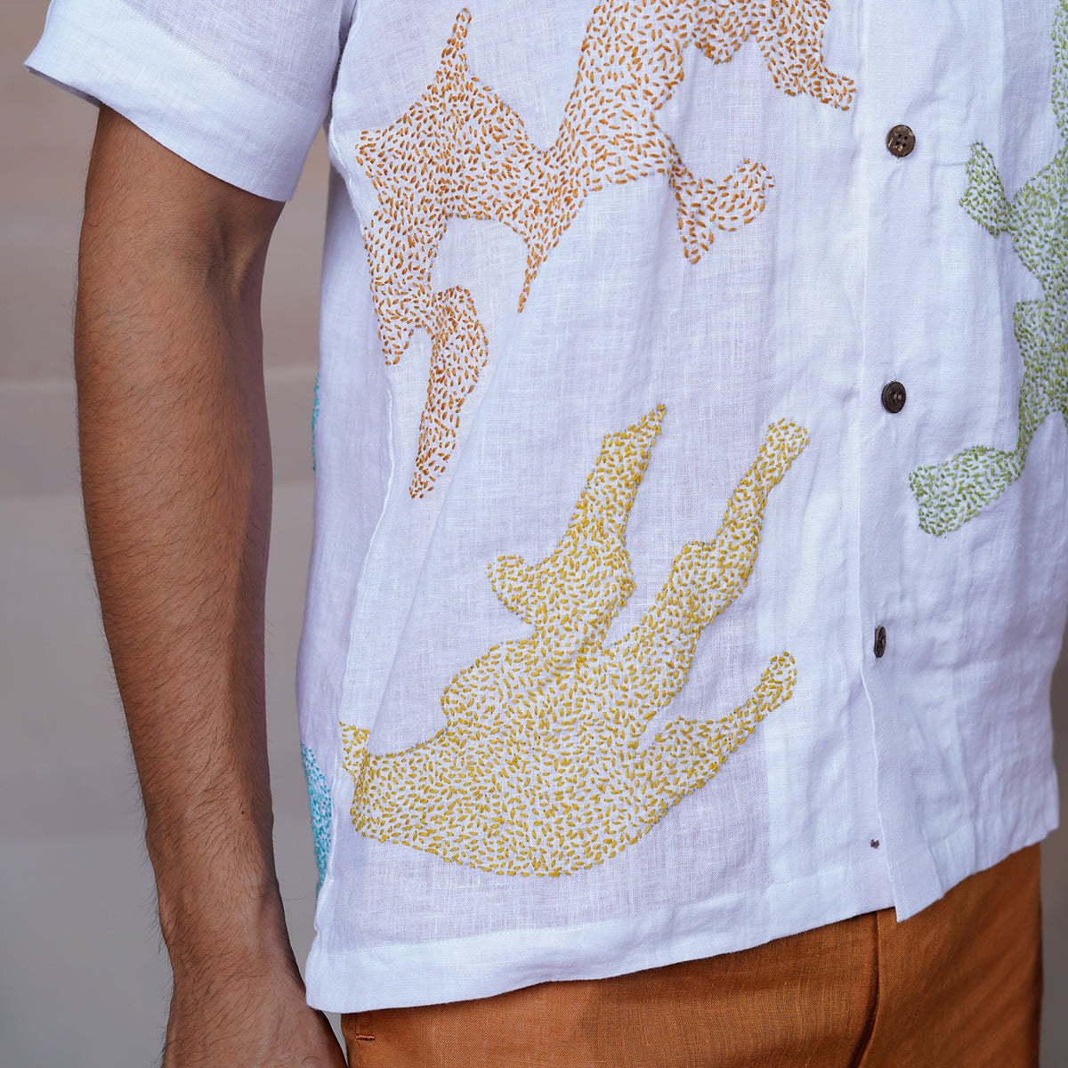 Canvas Of Canvas 2.0 - Hand Embroidered Unisex Linen Shirt