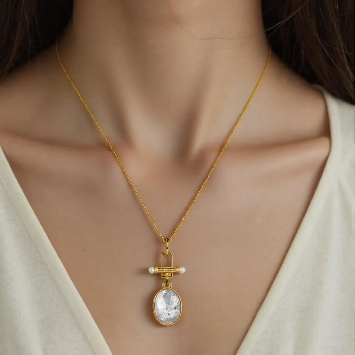 Air Element in Rainbow Moonstone