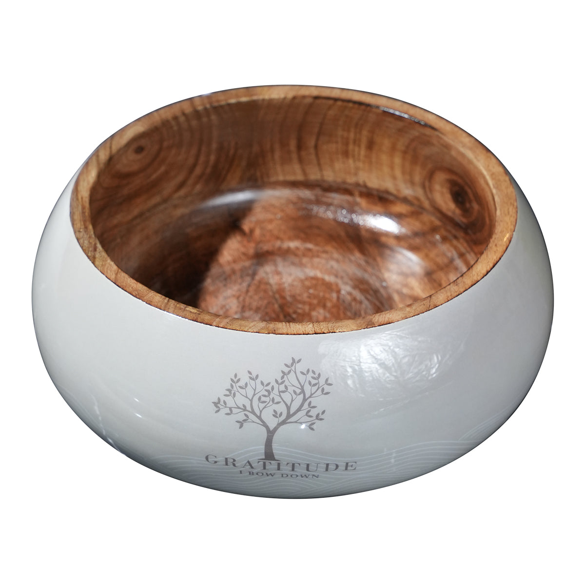 Beige Wooden Bowl