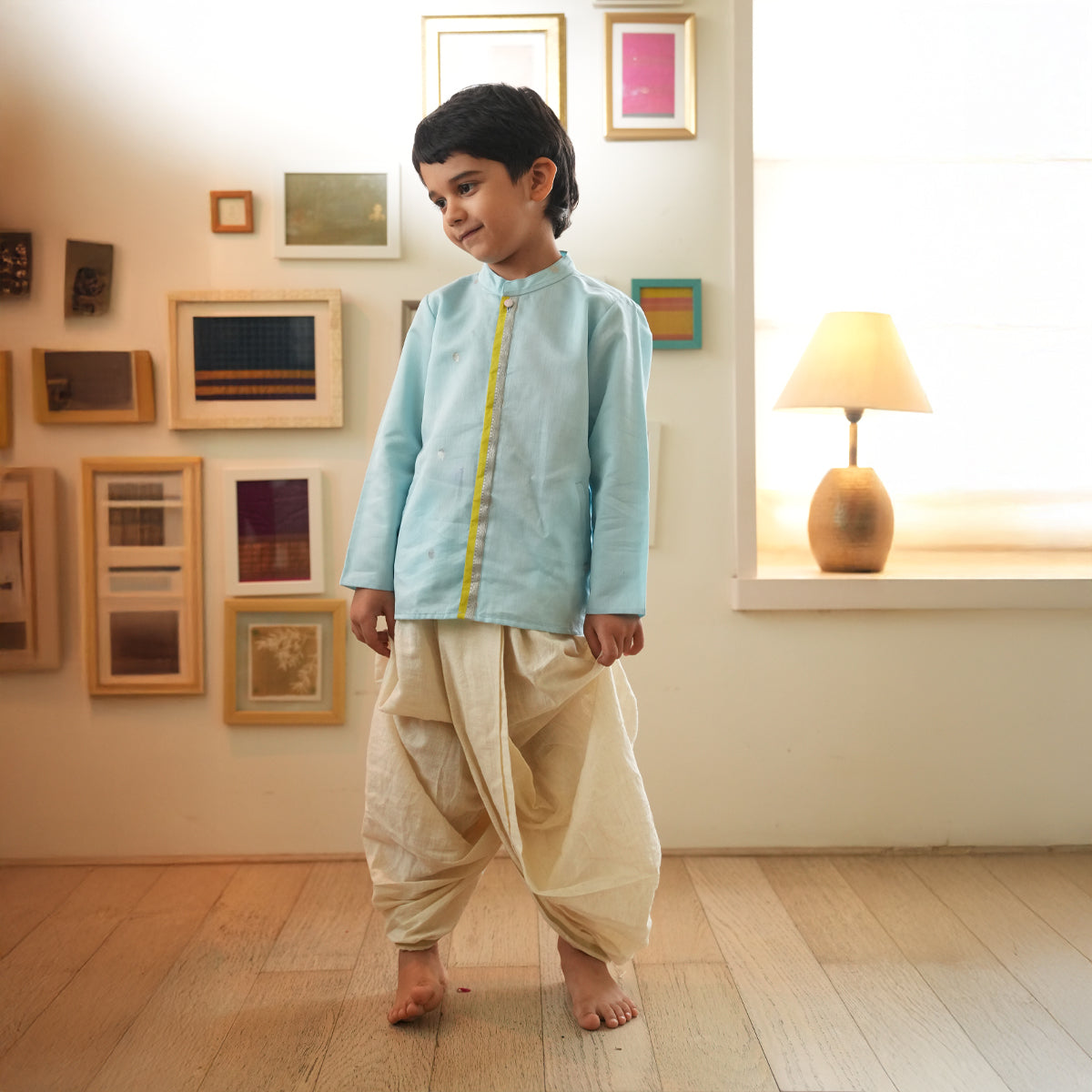 Poppy Chinese Collared Shirt Kurta