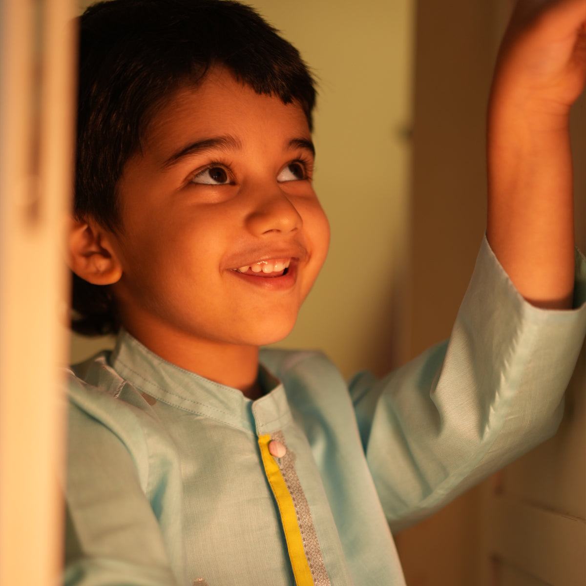 Poppy Chinese Collared Shirt Kurta