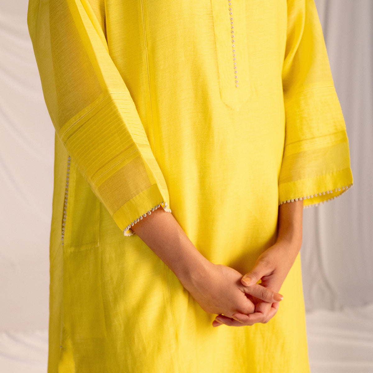 Lime Green Embroidered Tunic & Trouser Set